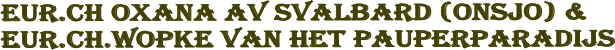 Eur.Ch Oxana av Svalbard (OnsJo) &  Eur.CH.Wopke van het pauperparadijs
